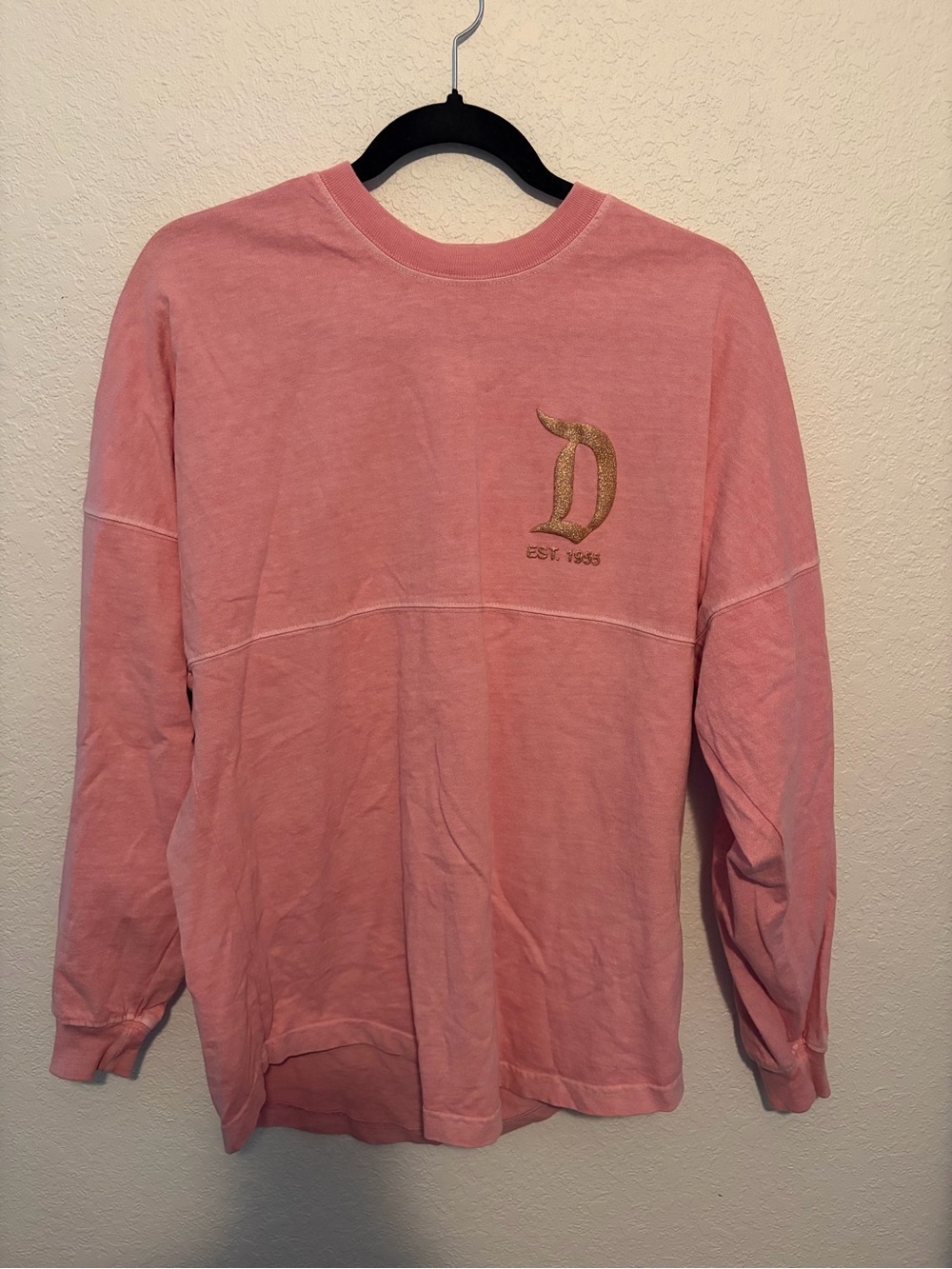 Disney Rose Pink Tee with White Logo Print